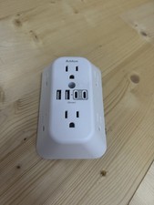 Addtam Wall Charger Power Strip with 6 AC Outlets 2 USB-A Ports, 2 USB-C Ports picture