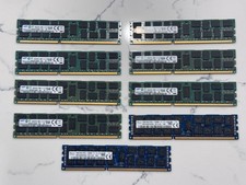Lot of 9x 16GB DDR3 ECC Registered Server RAM PC3L-12800R 144GB Total picture