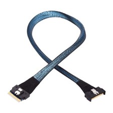 MCIO PCI-E 5.0 Slimline 8i 74Pin to SAS 4.0 SFF-8654 Connection cable 50cm picture