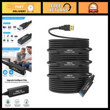 100FT USB 3.0 Active Extension Cable A-Male to A-Female, High-Speed Data for VR, picture