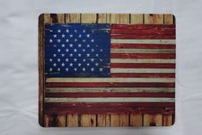 American Flag Mouse Pad | Bubbles | USA Wooden Planks| Non-Slip | NEW 8.5x7.1in picture