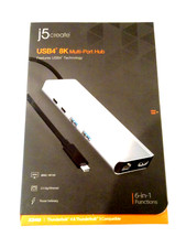 j5create - JCD403 -USB4 8K 2.5G LAN 6in1Multi-Port Hub - Space Gray 