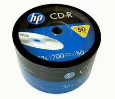 500 HP Blank 52X CD-R CDR Recordable Branded Logo 700MB Media Disc 10x50pk picture