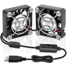 40Mm USB Fan 2Pcs, 5V Mini Cooling Brushless Fan with Speed Control picture