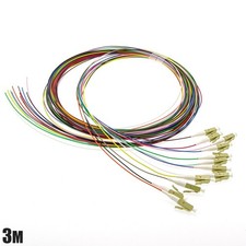 3M 10FT 12 Core LC UPC OM3 Simplex Multimode Fiber Optic Optical Pigtail Cable picture