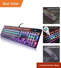 Retro Punk RGB Mechanical Keyboard with Blue Switches – Perfect for Windows/Mac picture