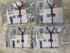 4 - NEW 2 PORT AMP NETCONNECT FACEPLATE LOW PROFILE, WHITE PART NO 569084-3 USA picture