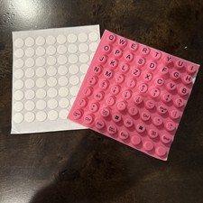 Keyboard Silicone Stickers for Long Nails Pink 64 Pieces -see pictures NEW picture