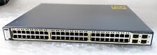 Cisco Catalyst WS-C3750-48PS-S V06 48-Port Switch w/ Power Cord picture