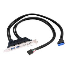 Cablecy Internal Four USB2.0 & USB 3.0 Female Panel to Motherboard 9pin 19pin picture