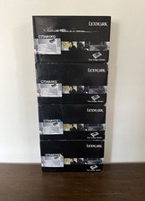 (4) Genuine Lexmark Toners C734A1CG, C734A1YG, and C734A1KG New&Unused picture