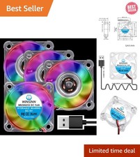 40mm RGB USB Fan 5V - Colorful LED Cooling Solution for PCs & Printers picture