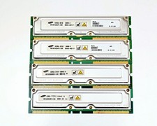 Samsung RDRAM RIMM PC800 768MB Lot (2x 256MB MR16R1628AF0 + 2x 128MB) Vintage RA picture