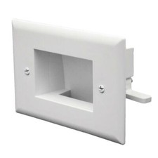 Datacomm Electronics 45-0009-WH Easy Mount Recessed Low Voltage Cable Plate S... picture