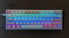 Redragon K617 60% RGB Wired Mechanical Gaming Keyboard - Pink with Cable picture