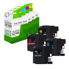 4Pk TCT LC103 LC103BK LC103C LC103M LC103Y HY For Brother J470dw Compatible Ink picture