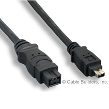 6FT FIREWIRE CABLE 9 PIN to 4 PIN IEEE1394B BILINGUAL 800 TO 400 for MACBOOK PRO picture