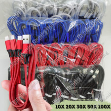 Lot 3A Fast USB Charging Cable 3 In 1 Charger Cord For iPhone USB-C Micro USB picture