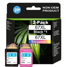 67XL Ink Cartridge for HP Deskjet 2700 2800e 2755e 4155e 2700 Envy 6055e 6455 picture