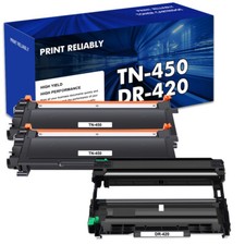 2x TN450 Toner  + 1x DR420 Drum Compatible with Brother HL-2220 2270DW MFC7360N picture