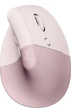 Logitech Lift Vertical Optical Ergonomic USB Mouse Pink Scroll Wheel picture