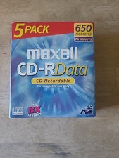 Maxwell CD-RData CD RECORDABLE for Computer Use Only 650 Megabyte 74 Min 5 Pack picture