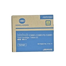Original Konica Minolta TNP49Y Yellow Toner. New Sealed Box, We Ship Fast picture