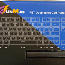 GunMjo PBT Doubleshot Golf Pudding Keycap Set ANSI 104 English Black/Blue picture