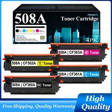 4PK 508A Toner Cartridge Set Black/Magenta/Cyan/Yellow w/Chip for HP MFP M577z picture