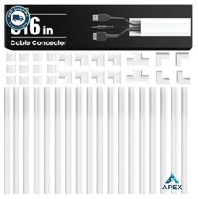 Cable Raceway Kit 306 Inch White 20 Piece Cord Hider Wall Management picture