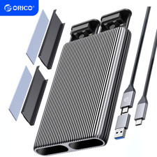 ORICO Dual M.2 NVMe SATA SSD Enclosure USB C to M2 Adapter M Key PCIe & B+M Key picture