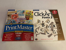 Print Master Gold 12 + Click Art Fonts 2 for Windows (New/Sealed) picture