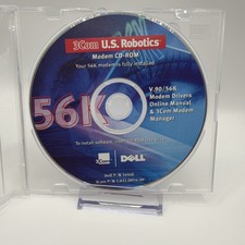 PC Software CD 3Com U.S. Robotics 56K Modem Driver & Manual V.90/56K -Disc Only picture