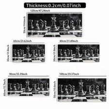 1 Large-sized Esports Gaming Mouse Pad Featuring a Black and White Chess Art-s picture