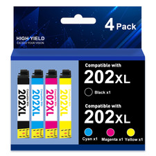 4PK 202XL T202 202 XL Ink Cartridges for Epsn. WorkForce XP-5100 WF-2860 Printer picture