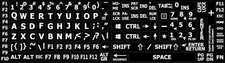 English US Large Letters Keyboard Stickers Matte Non Transparent Black Backgr... picture