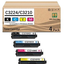 4Pack C3224 C3210 Toner Cartridge Replacement C3210K0 C3210Y0 C3210C0（WIth Chip） picture
