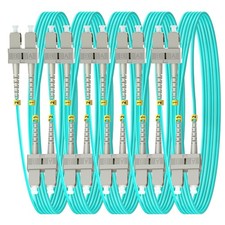 5 PCS 2m 6ft OM3 SC to SC Fiber Patch Cable Duplex Multimode 10G/40G LSZH picture