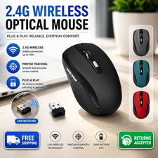 Bluetooth 5.2 Wireless Mouse Rechargeable Silent 2.4G Dual Mode 1600 DPI PC picture