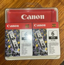 Cannon Genuine BCI-6BK 6 Black Twin Pack Ink Cartridges  picture