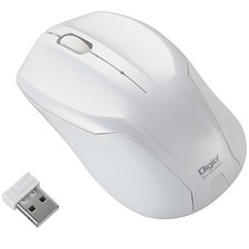 Digio2 Mouse Wireless Quiet 3 Button BlueLED White 48311 picture