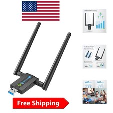Effortless Wireless Connectivity: 1300Mbps USB WiFi Adapter for PC & Laptops picture