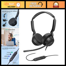 USB-C Wired Headset with AI Noise Cancelling Mic & In-Line Controls, Comfortable picture