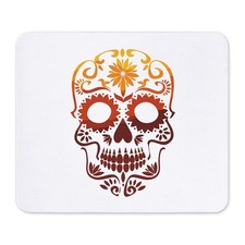 CafePress Red And Orange Sugar Skull Mousepad  (290709879) picture