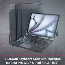 CODi Bluetooth Keyboard Case w/ Trackpad iPad Pro 12.9/ Air 13 M2 Black picture