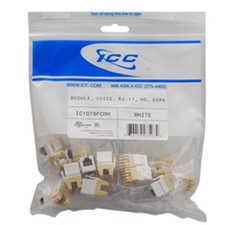 ICC MODULE VOICE RJ-11 HD 25PK WH IC1076FCWH UPC 633758035934 picture
