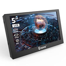 5 Inch Portable Monitor Built-in Speakers CCTV Security Monitor HDMI/VGA/BNC/AV picture