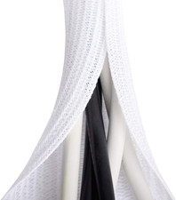 6.6Ft - 4/5 Inch White Cable Sleeve, Cable Organizer for Desk PC TV Computer, Wi picture