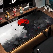 Large Japanese Samurai Anime Gaming Mouse Pad - Non-Slip Rubber Base, Diatomit picture