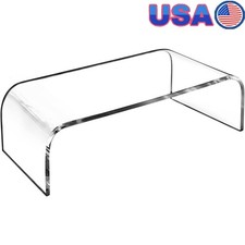 Acrylic Monitor Stand Desktop Organizer Heavy Duty Multi-Function Clear Riser US picture